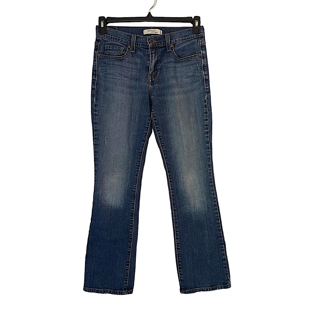Levi's 515 Boot Cut Blue Jeans Low Waist Studded Pockets Women's Size 4